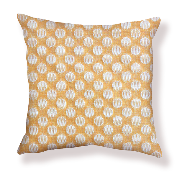 Chevron Dots Pillow in Goldenrod