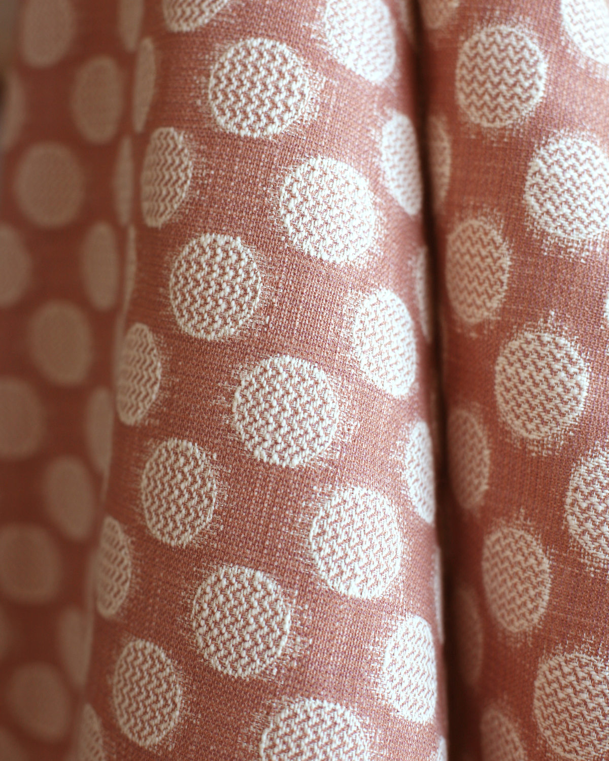 Chevron Dots Fabric in Pink