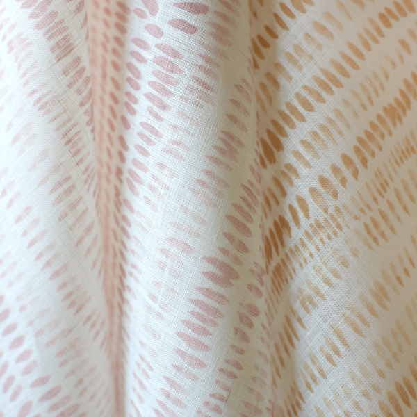Dashes Sheer Fabric in Toffee