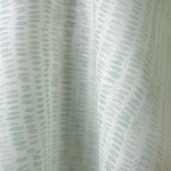 Dashes Sheer Fabric in Cloud