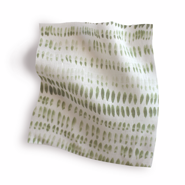 Dashes Sheer Fabric in Green