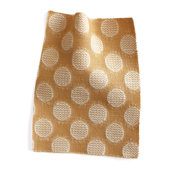 Chevron Dots Fabric in Goldenrod