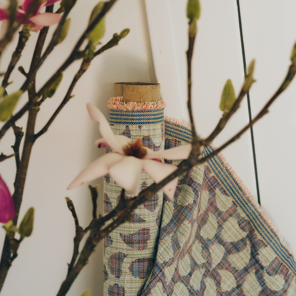 Bubbly Leaves Fabric in Multi Lilac