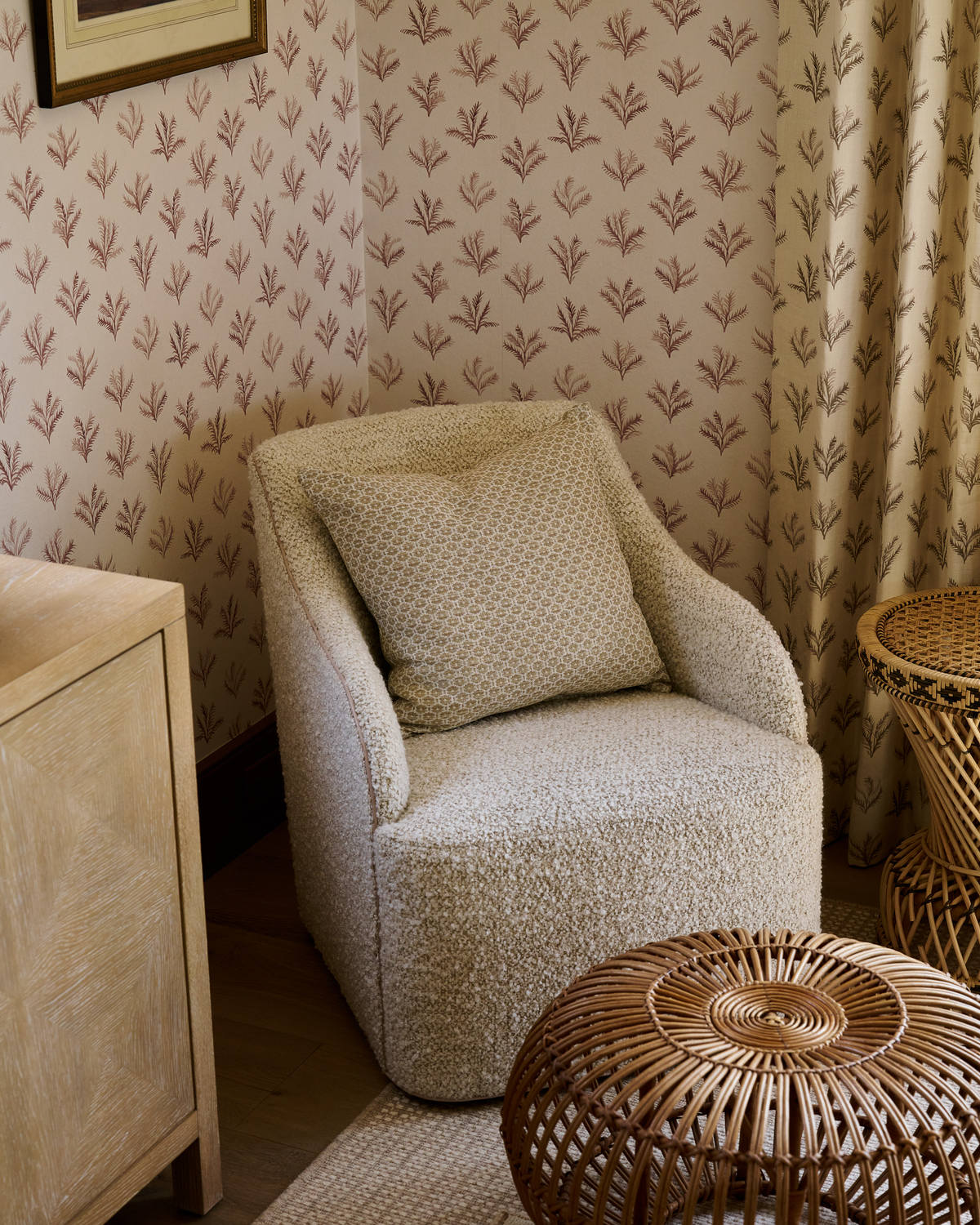 Floret Fabric in Wheat