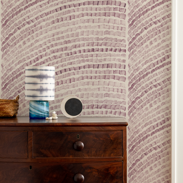 Arches Wallpaper in Mauve