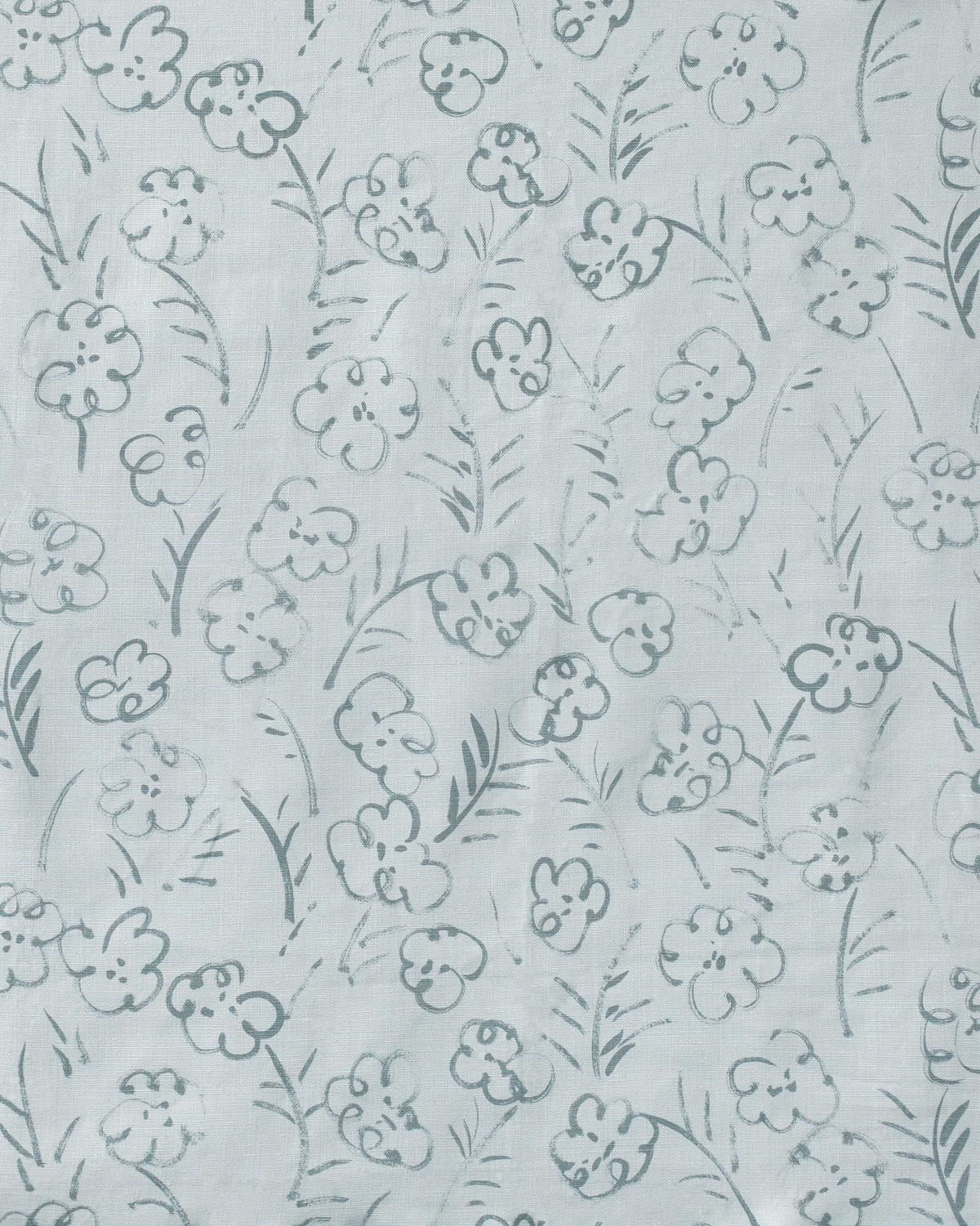 Roses Fabric in Light Blue
