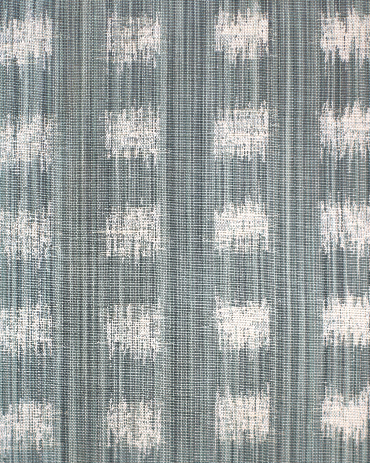 Gridded Ikat Fabric in Pale Marine