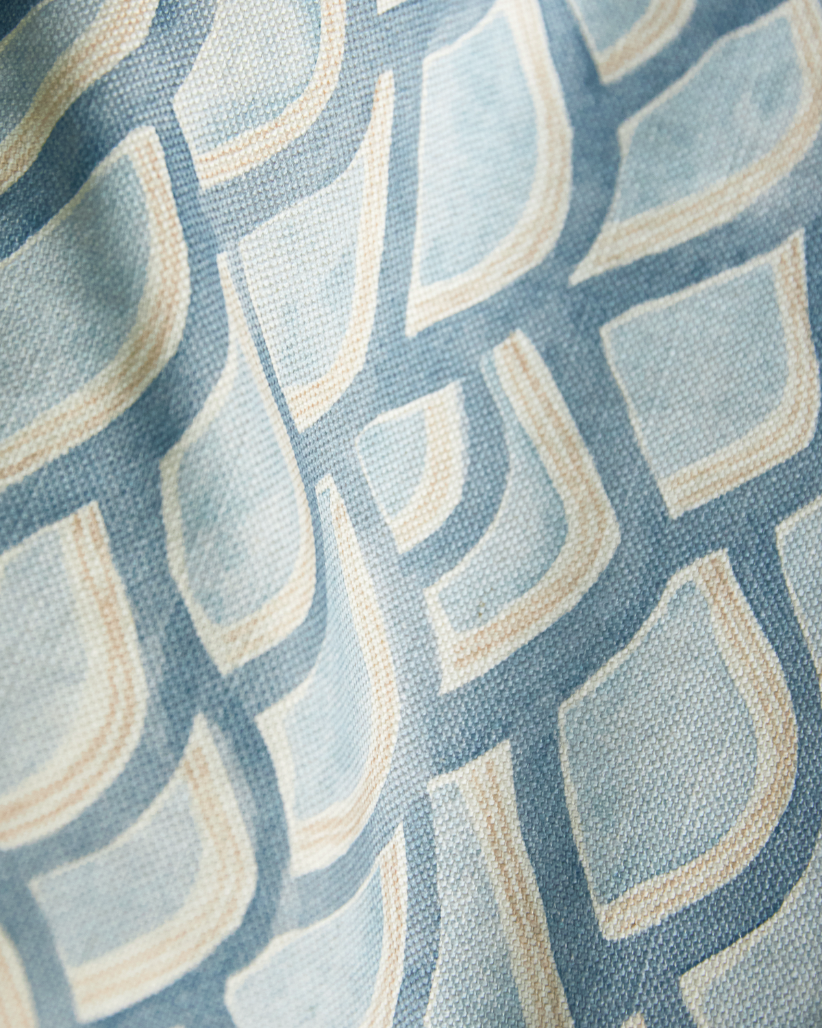Mountains Fabric in Light Blue