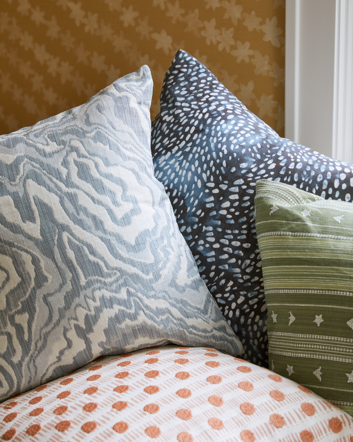Speckled Pillow in Navy