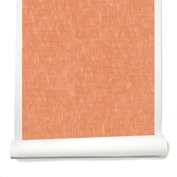 Alder Wallpaper in Soft Tangerine