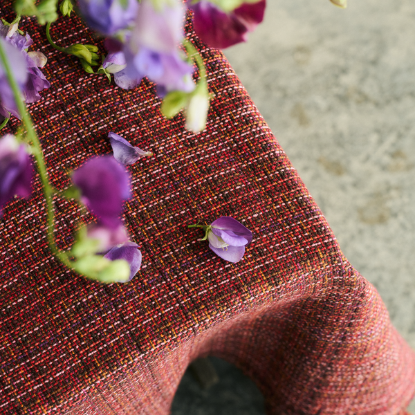 Bramble Fabric in Red Echinacea
