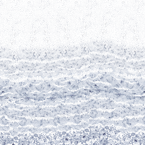 Bubbles Mural in Blue