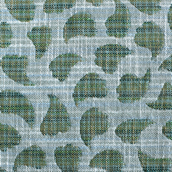 Bubbly Leaves Fabric in Blue/Green