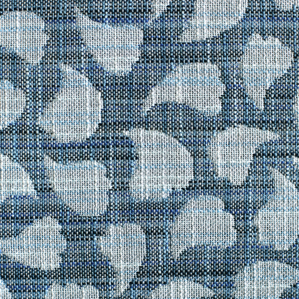 Bubbly Leaves Fabric in Blues