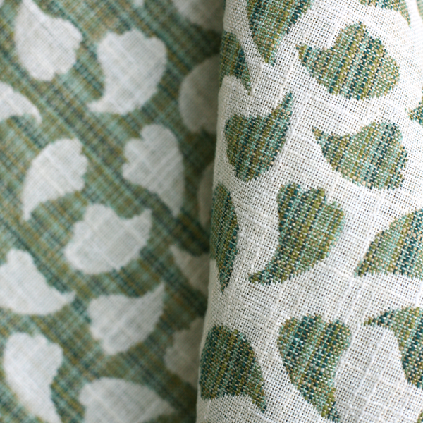 Bubbly Leaves Fabric in Green