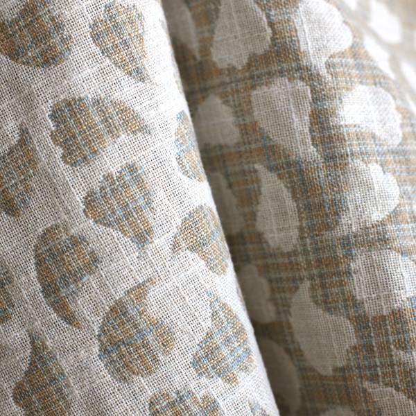 Bubbly Leaves Fabric in Shore