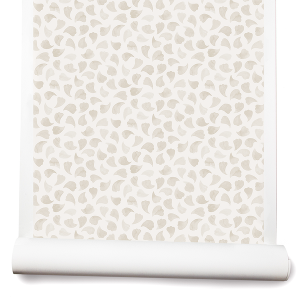 Bubbly Leaves Wallpaper in Sand