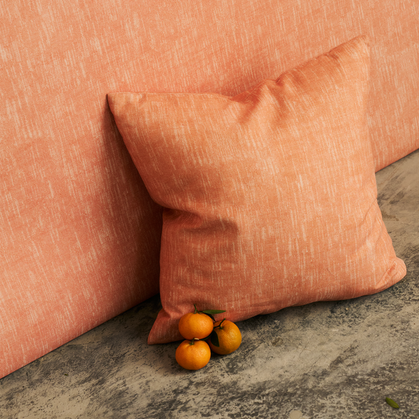 Alder Pillow in Soft Tangerine