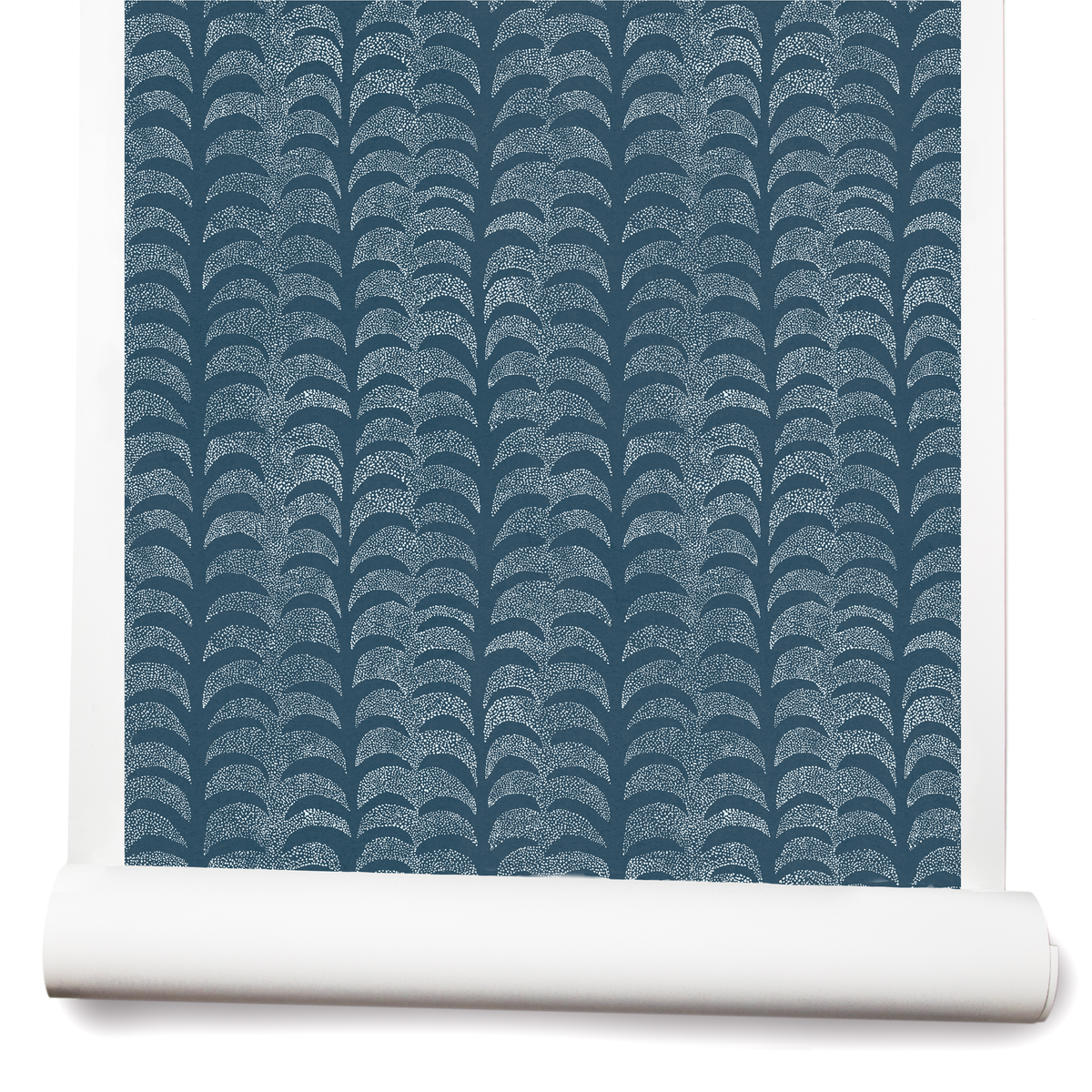 Dotted Palm Wallpaper in Navy