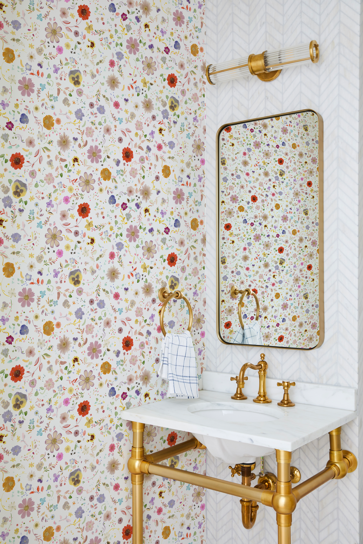 Pressed Flowers Wallpaper in Multi