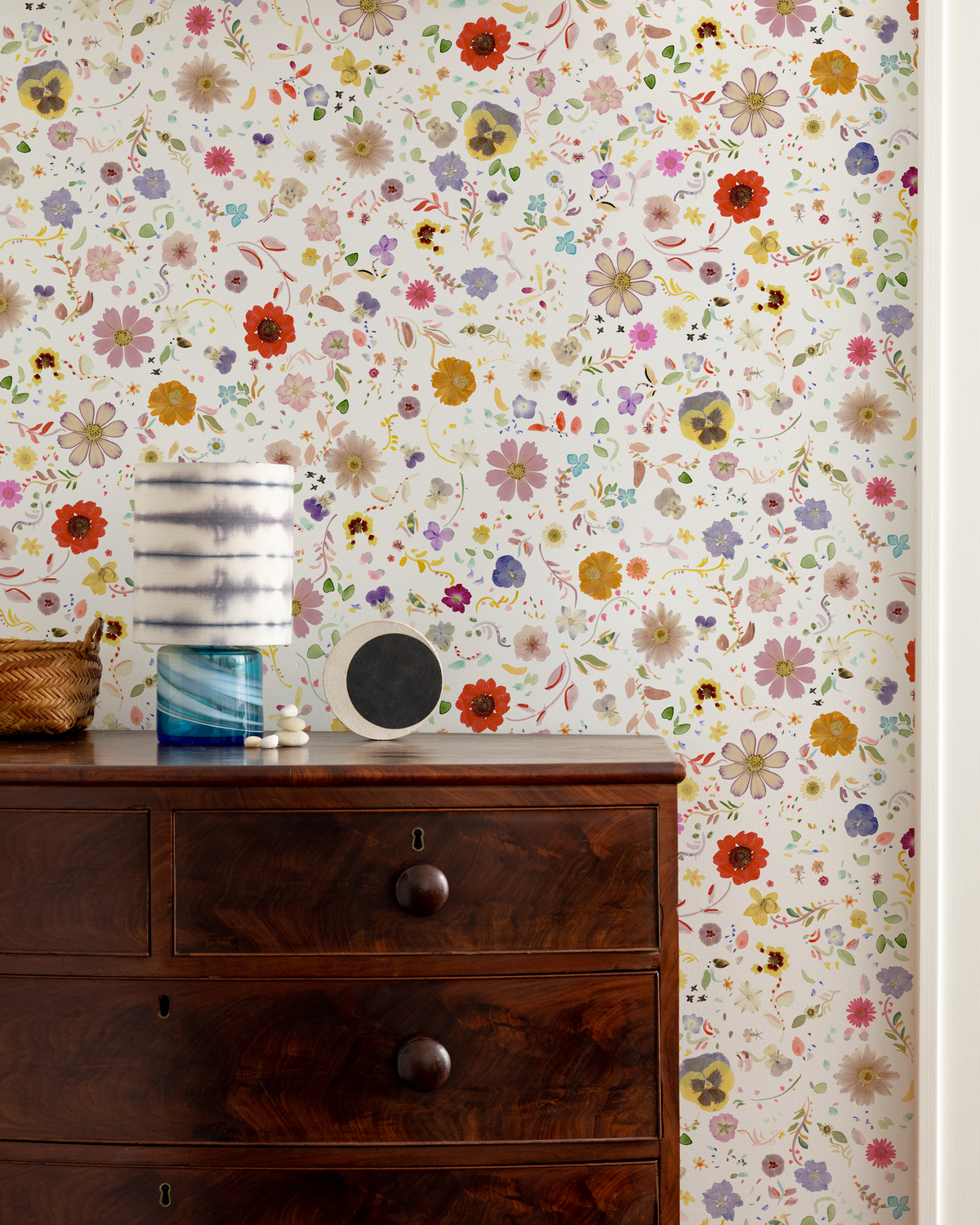 Pressed Flowers Wallpaper in Multi