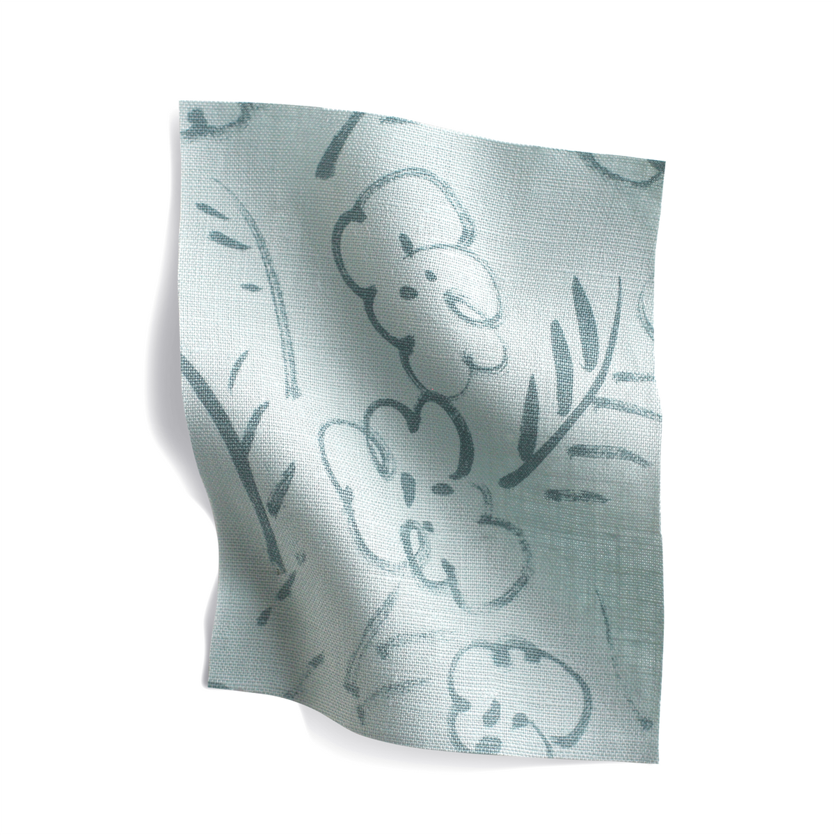 Roses Fabric in Light Blue