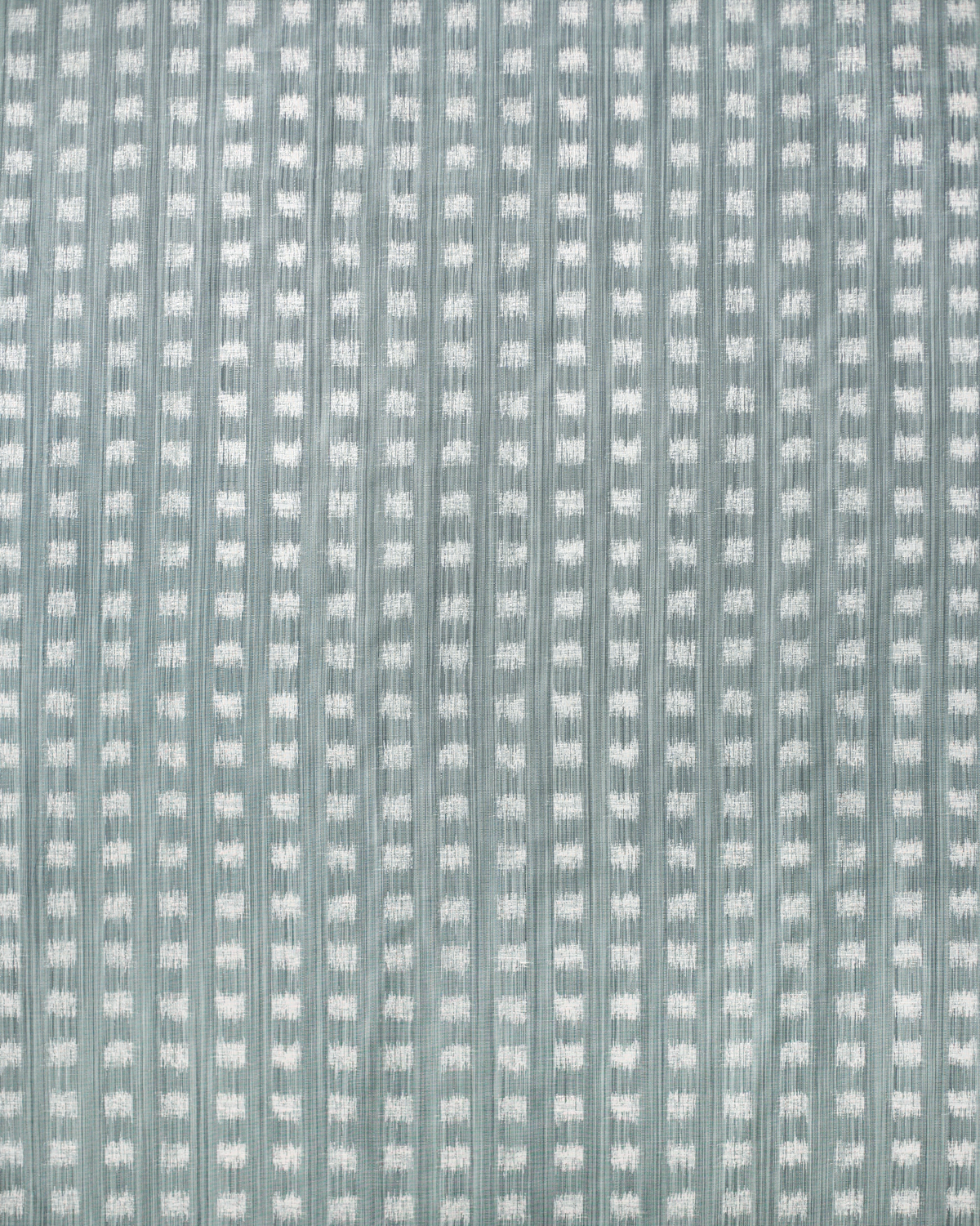 Gridded Ikat Fabric in Pale Marine