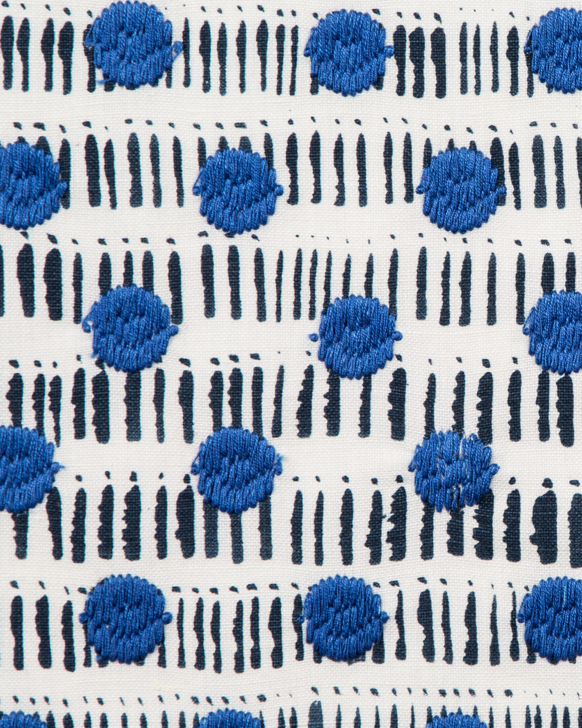 Dot Dash Fabric in Navy/Blue
