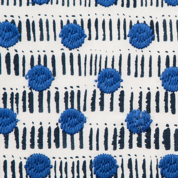 Dot Dash Fabric in Navy/Blue