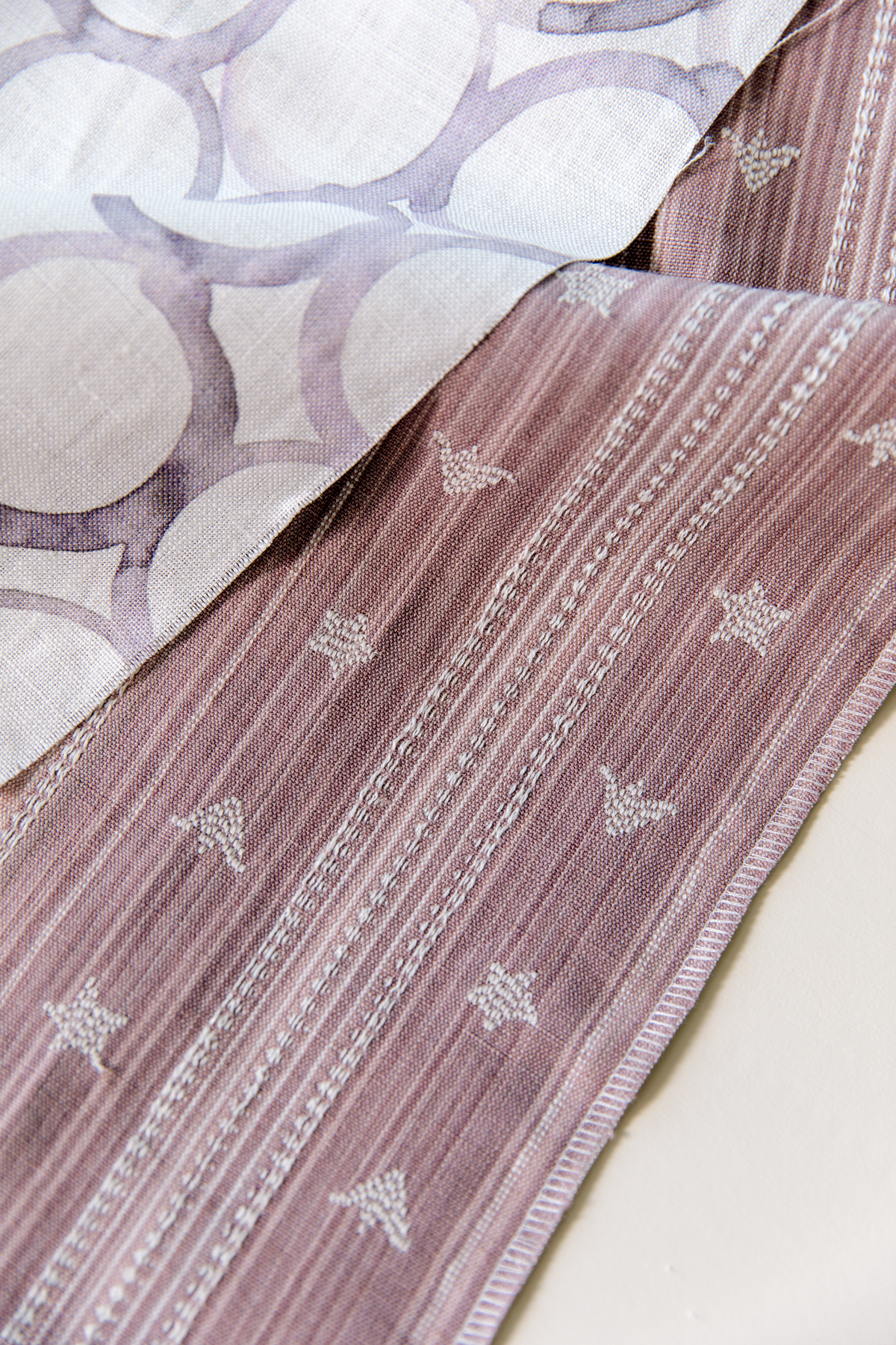 Budding Stripe Fabric in Lilac