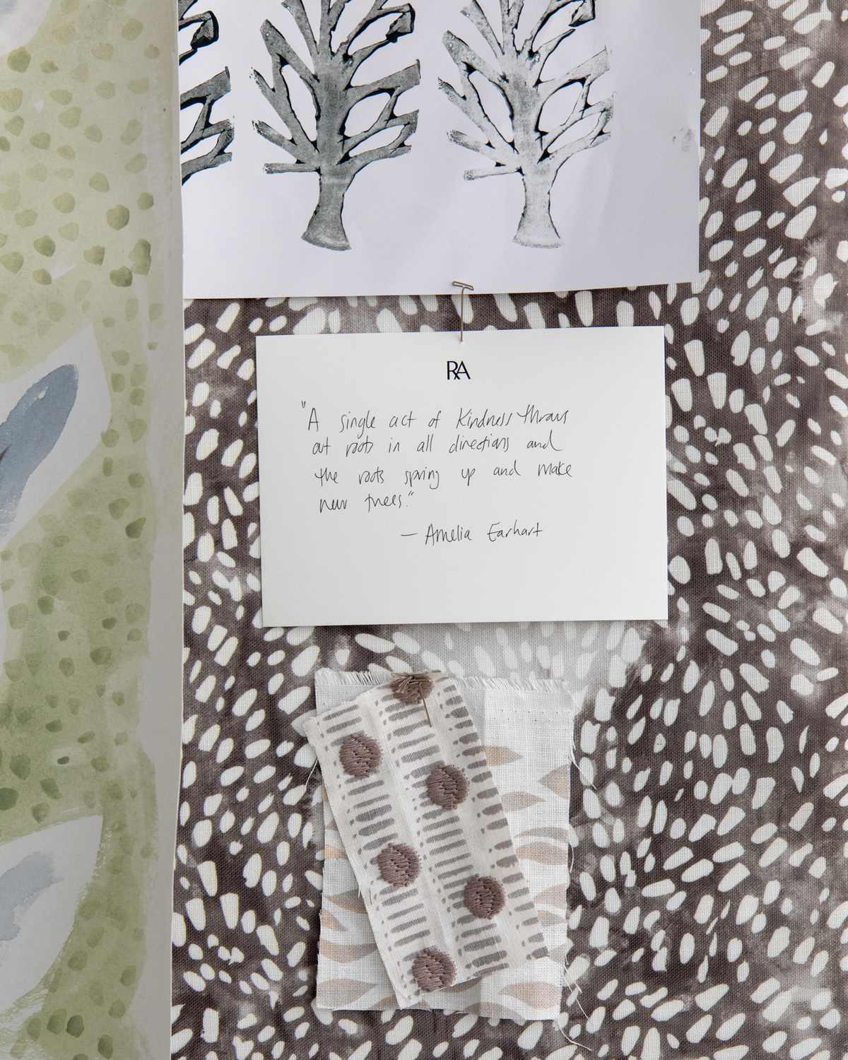 Orchard Fabric in Forest Green