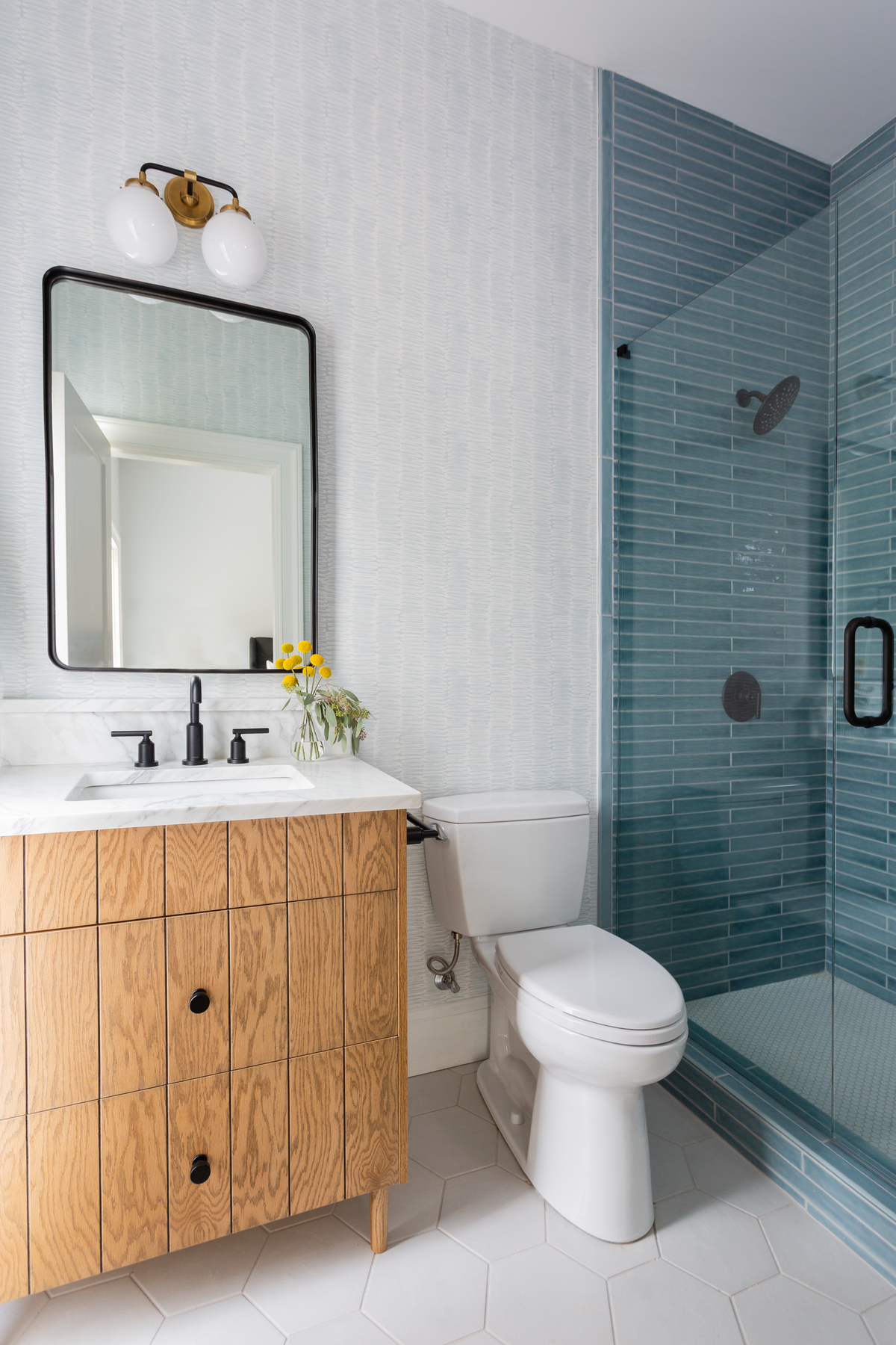 Scribble Wallpaper in Pale Blue