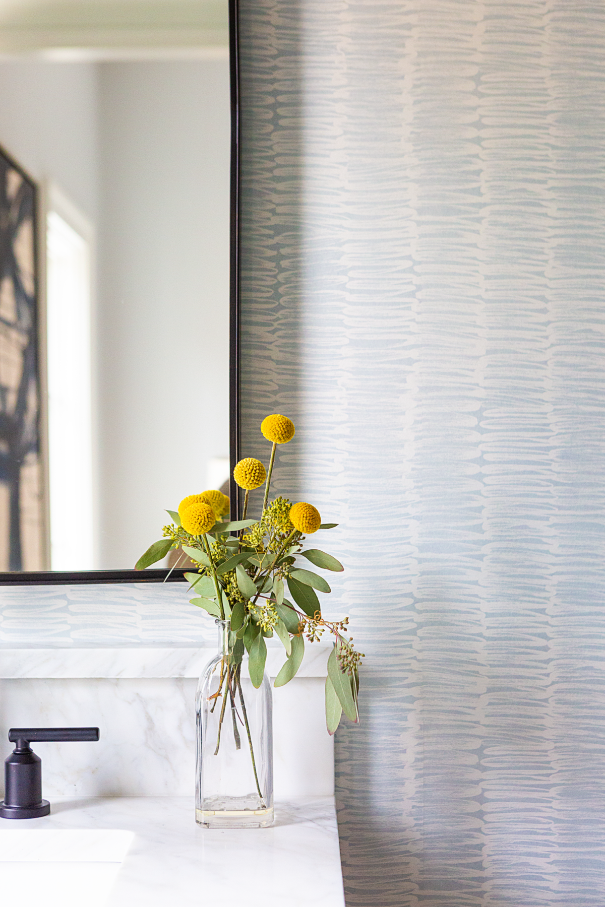 Scribble Wallpaper in Pale Blue