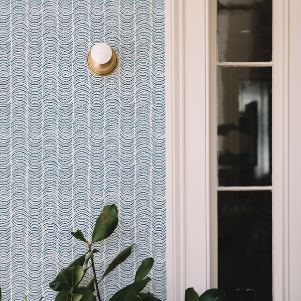 Cat Cow Wallpaper in Blue