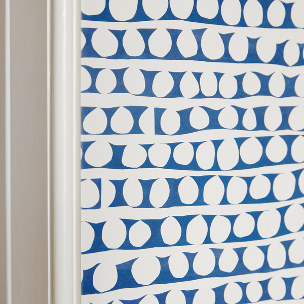 Circle Stripe Wallpaper in Navy