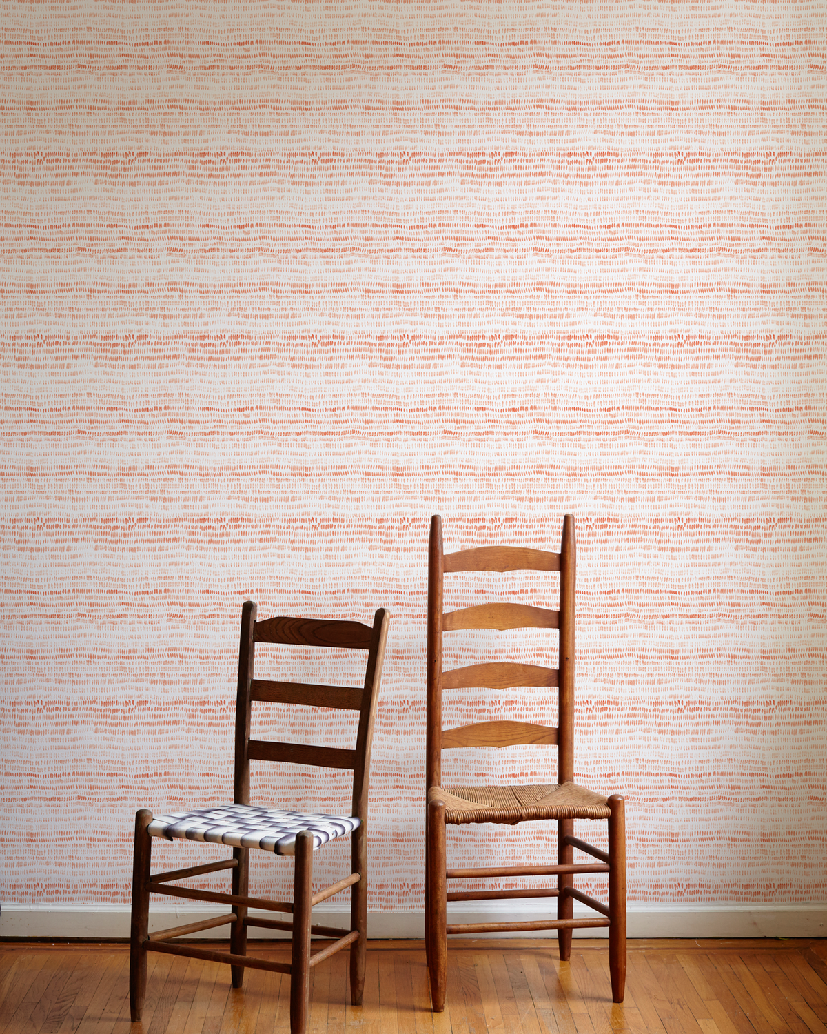 Dashes Wallpaper in Coral