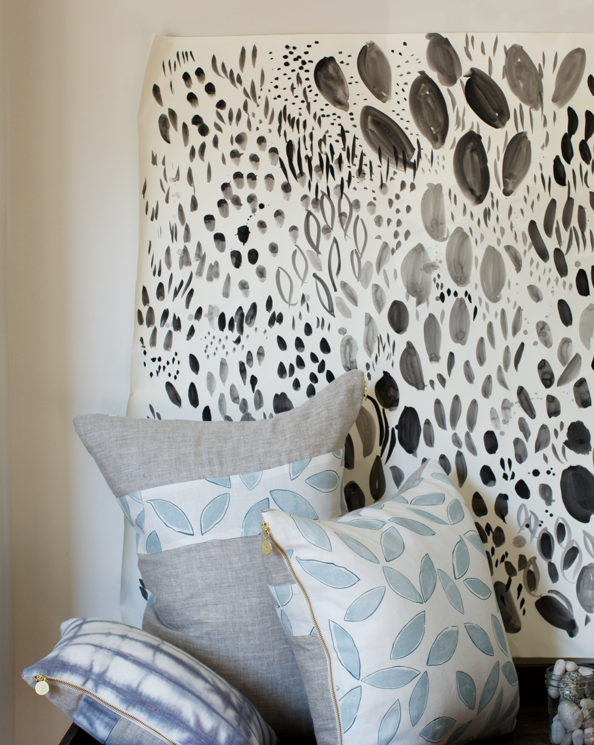 Blooms Wallpaper in Blushing Taupe