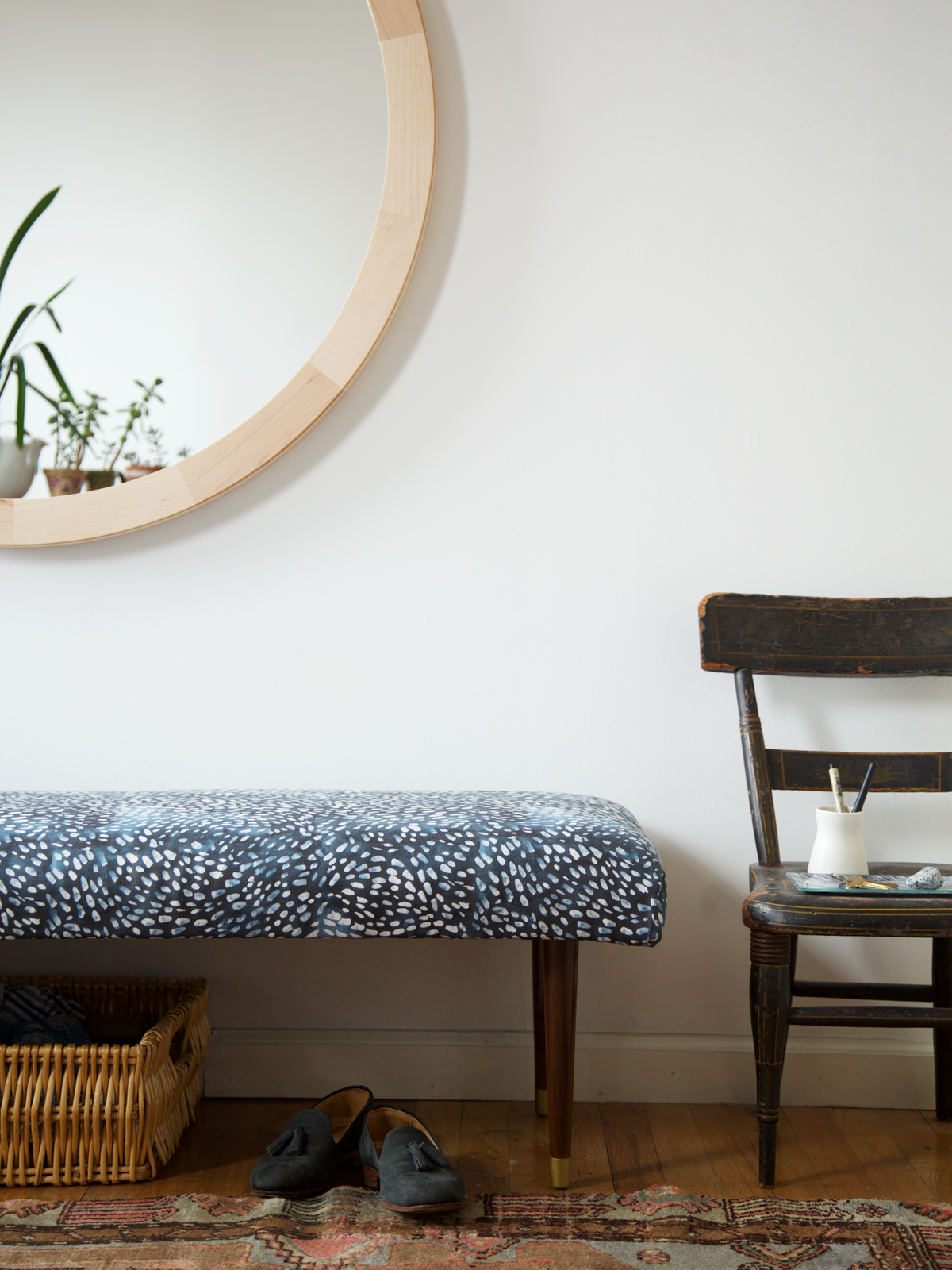 Speckled Fabric in Navy