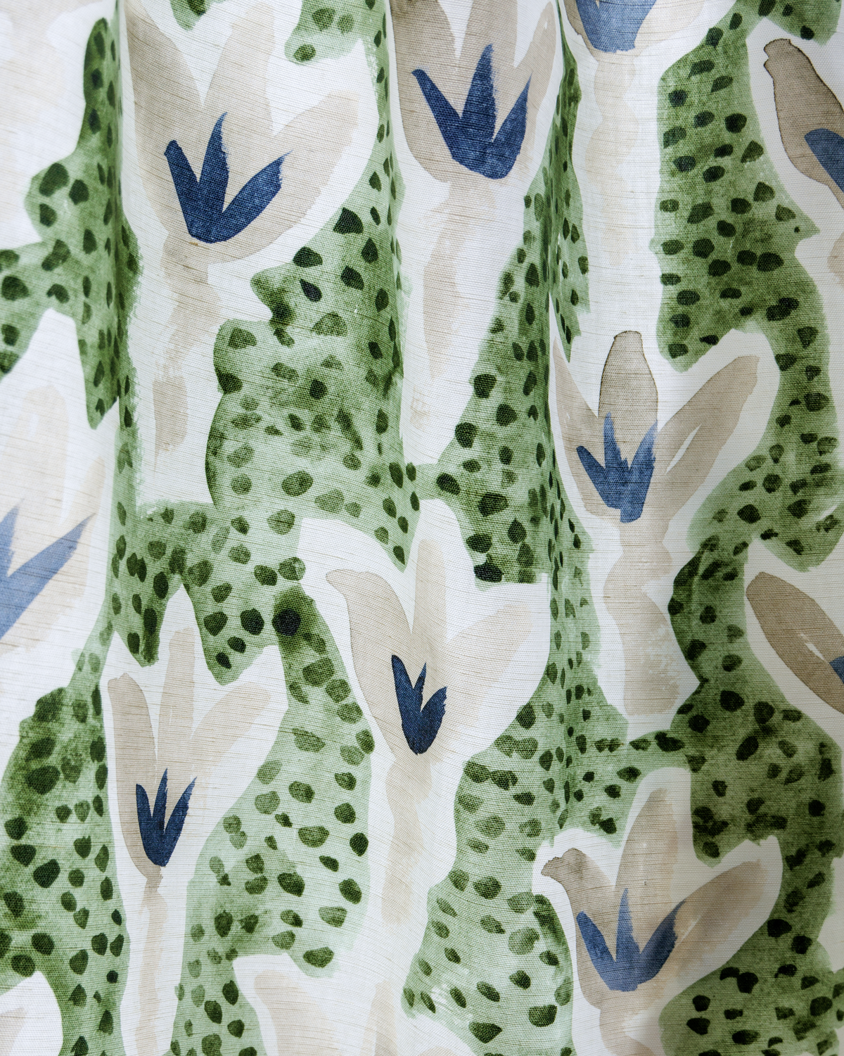 Sprigs Fabric in Green/Tan