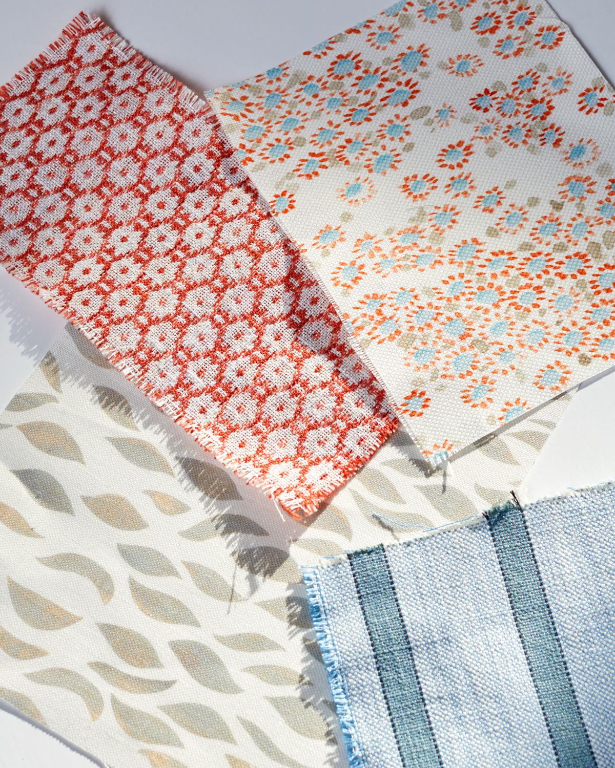 Floret Fabric in Coral