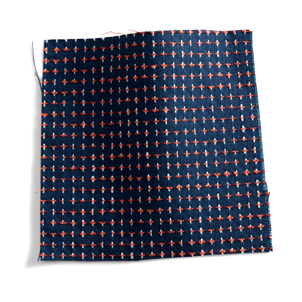 Briar Fabric in Navy/Coral