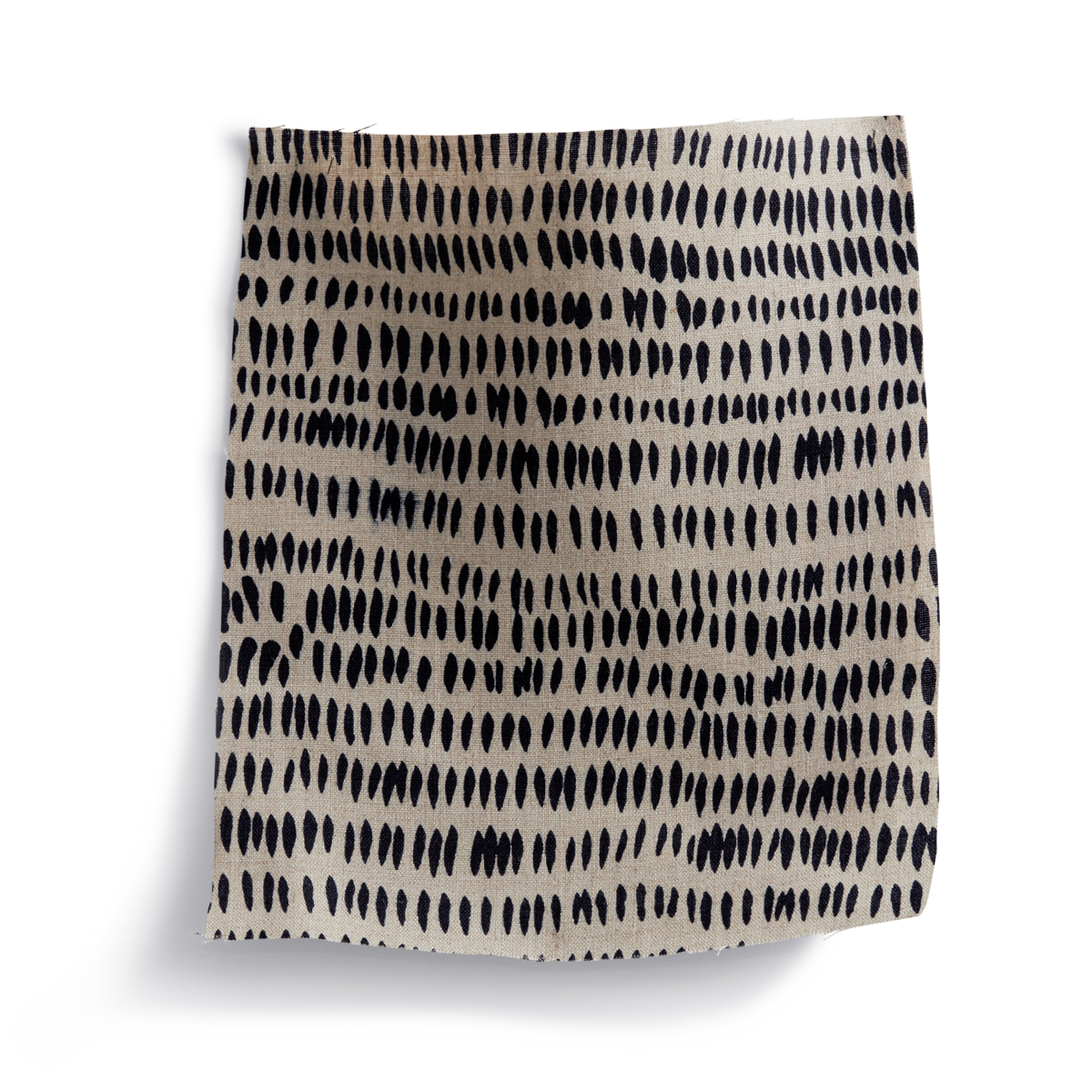 Dashes Fabric in Black & Natural