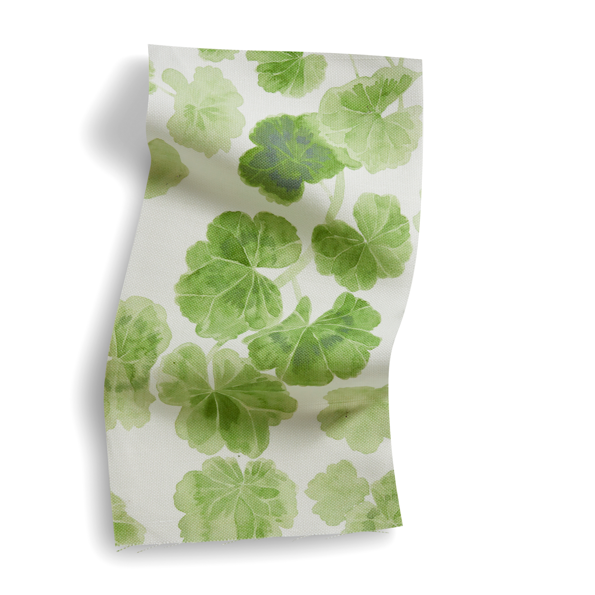 Geraniums Fabric in Green
