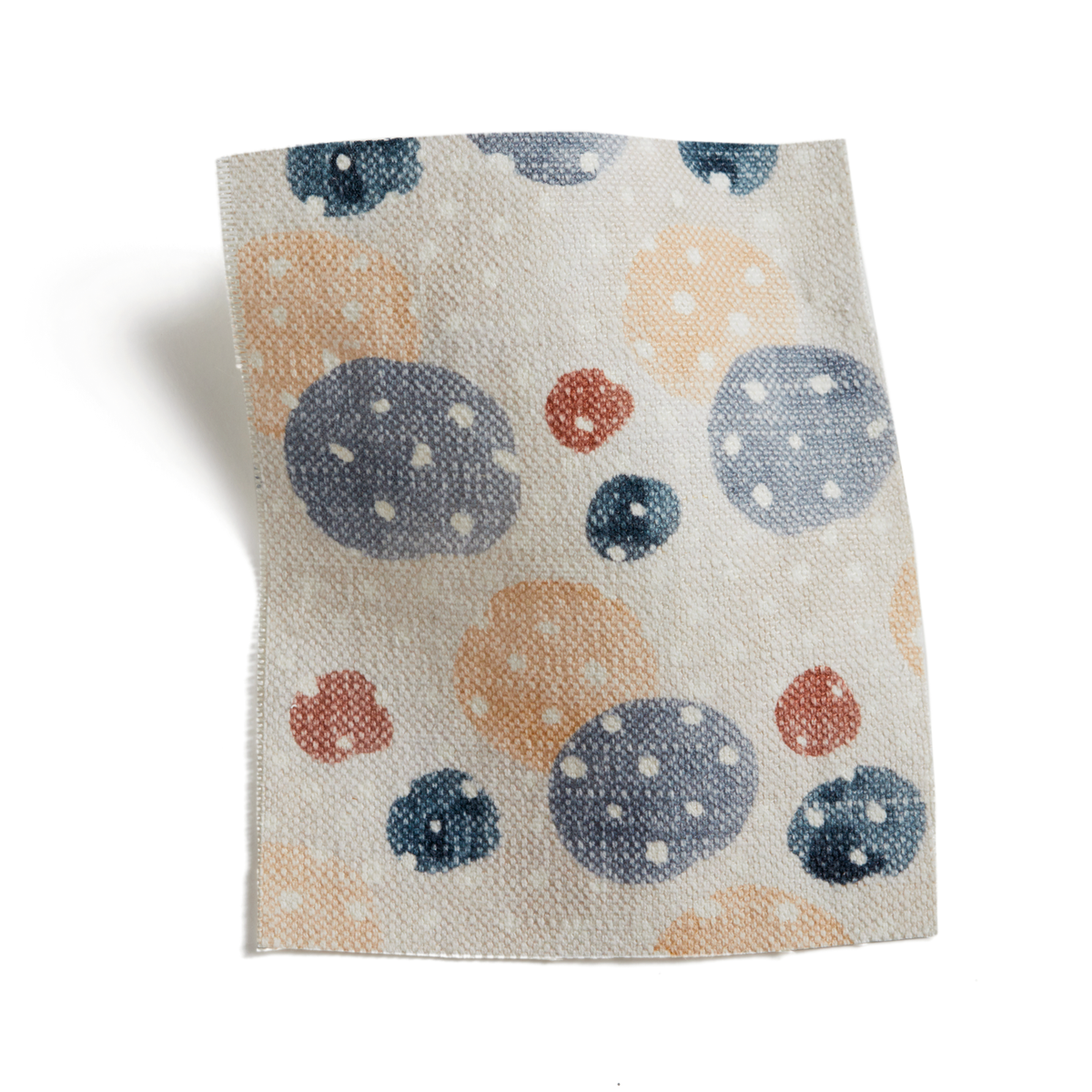 Dobler Dot Fabric in Peach/Blue