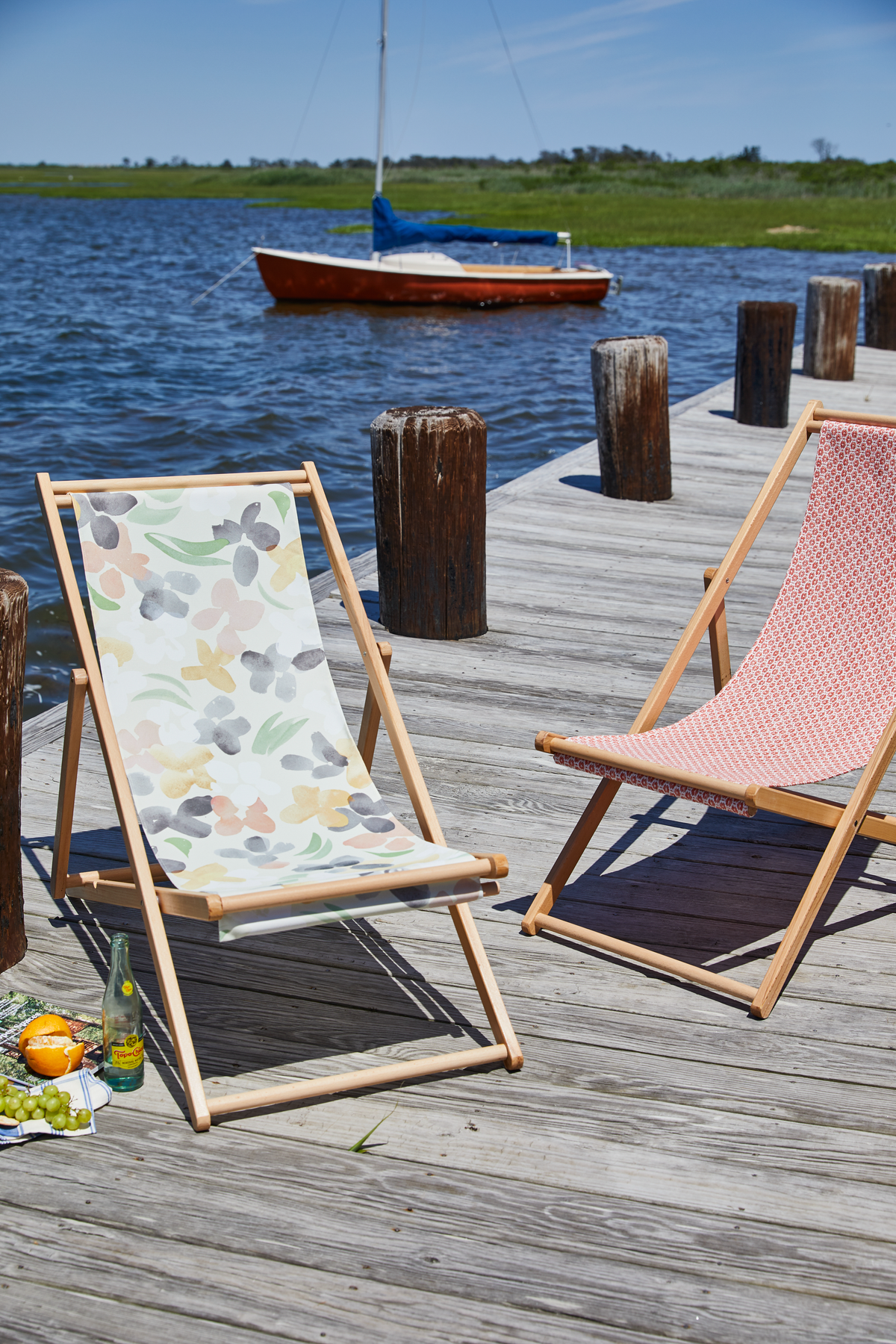 Floret Fabric in Coral