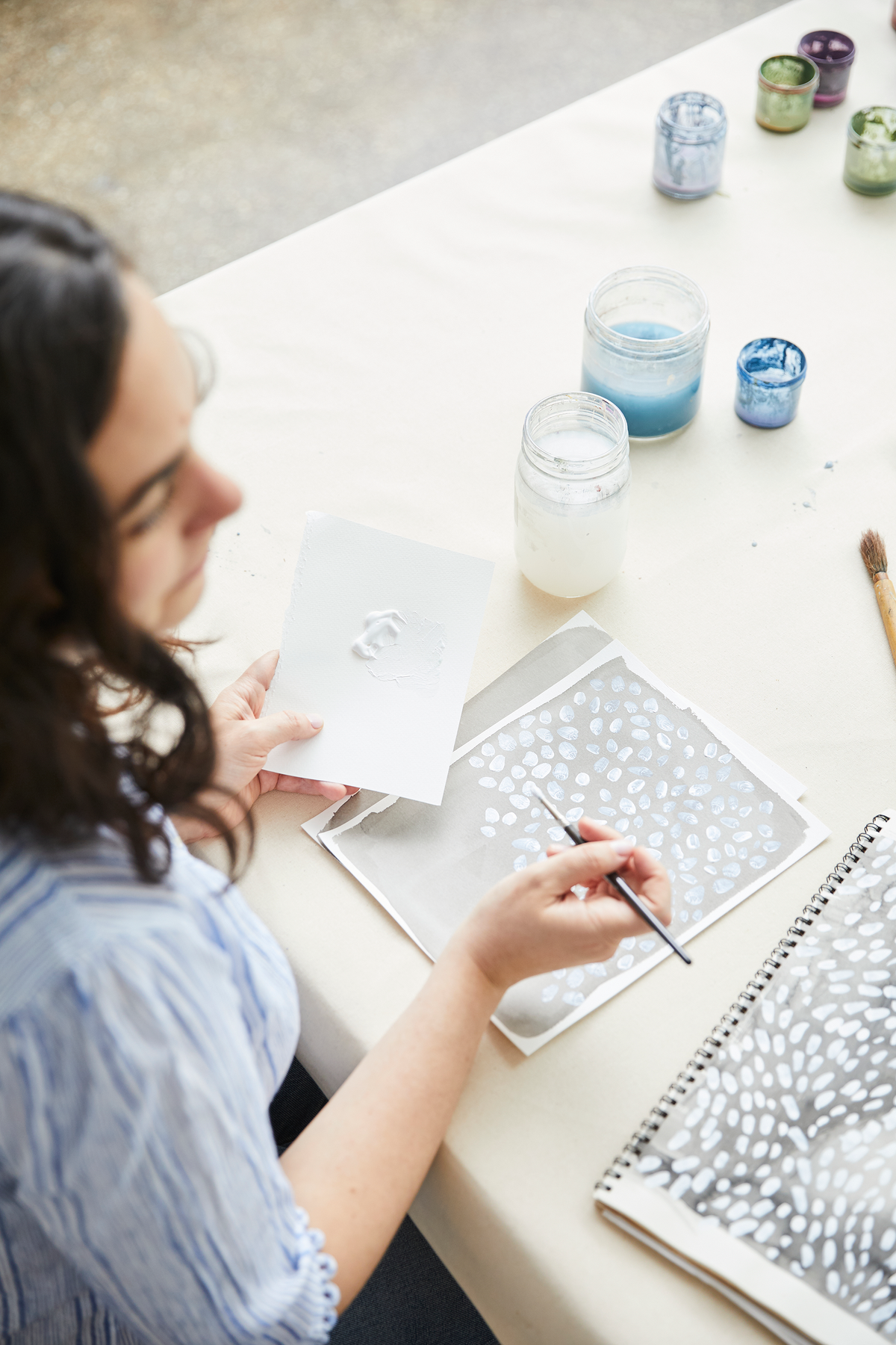 Speckled Fabric in Navy