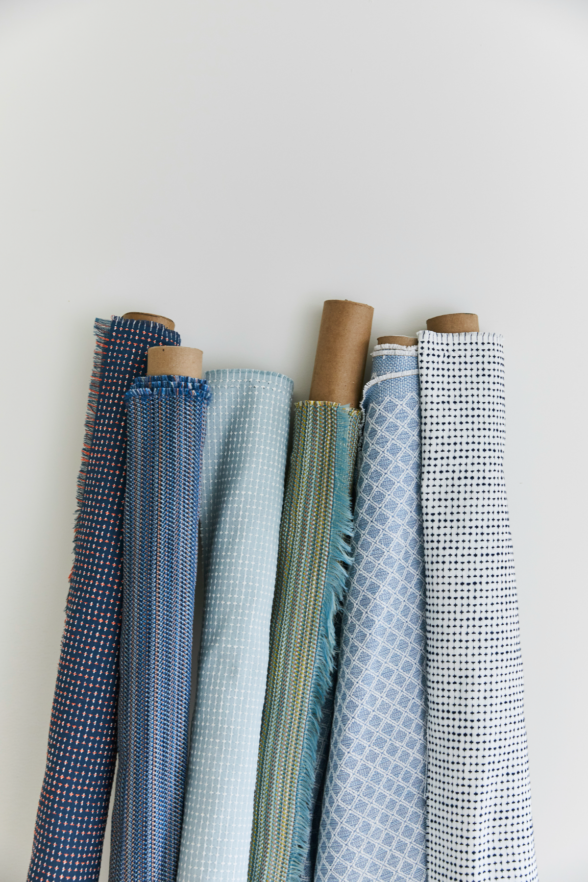 Briar Fabric in Navy/Coral