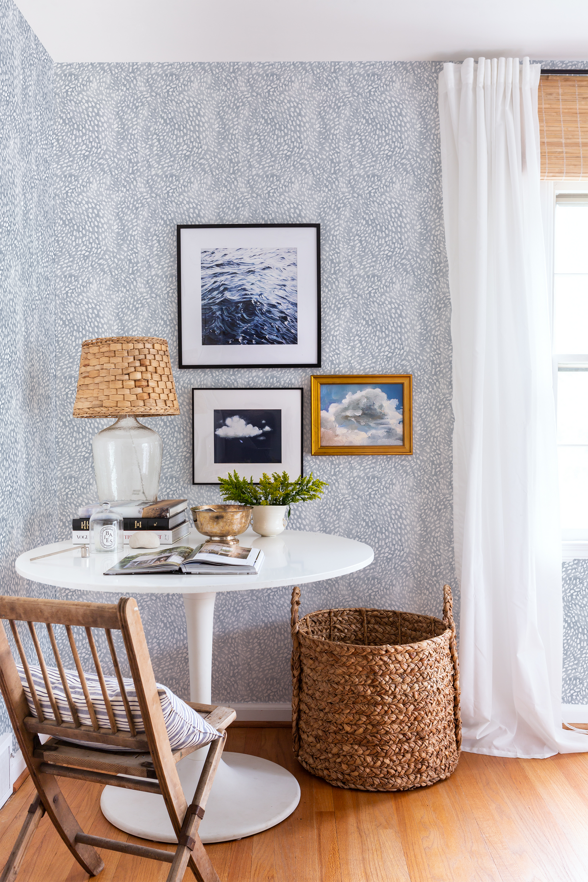 Speckled Wallpaper in Cloud Blue