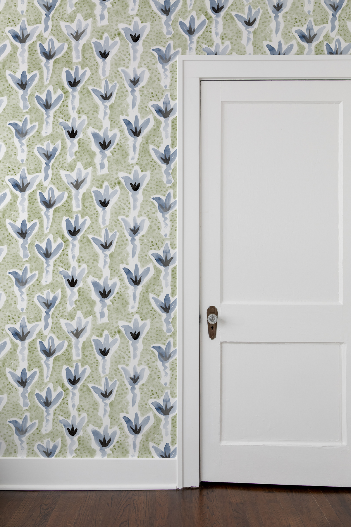 Sprigs Wallpaper in Green/Blue