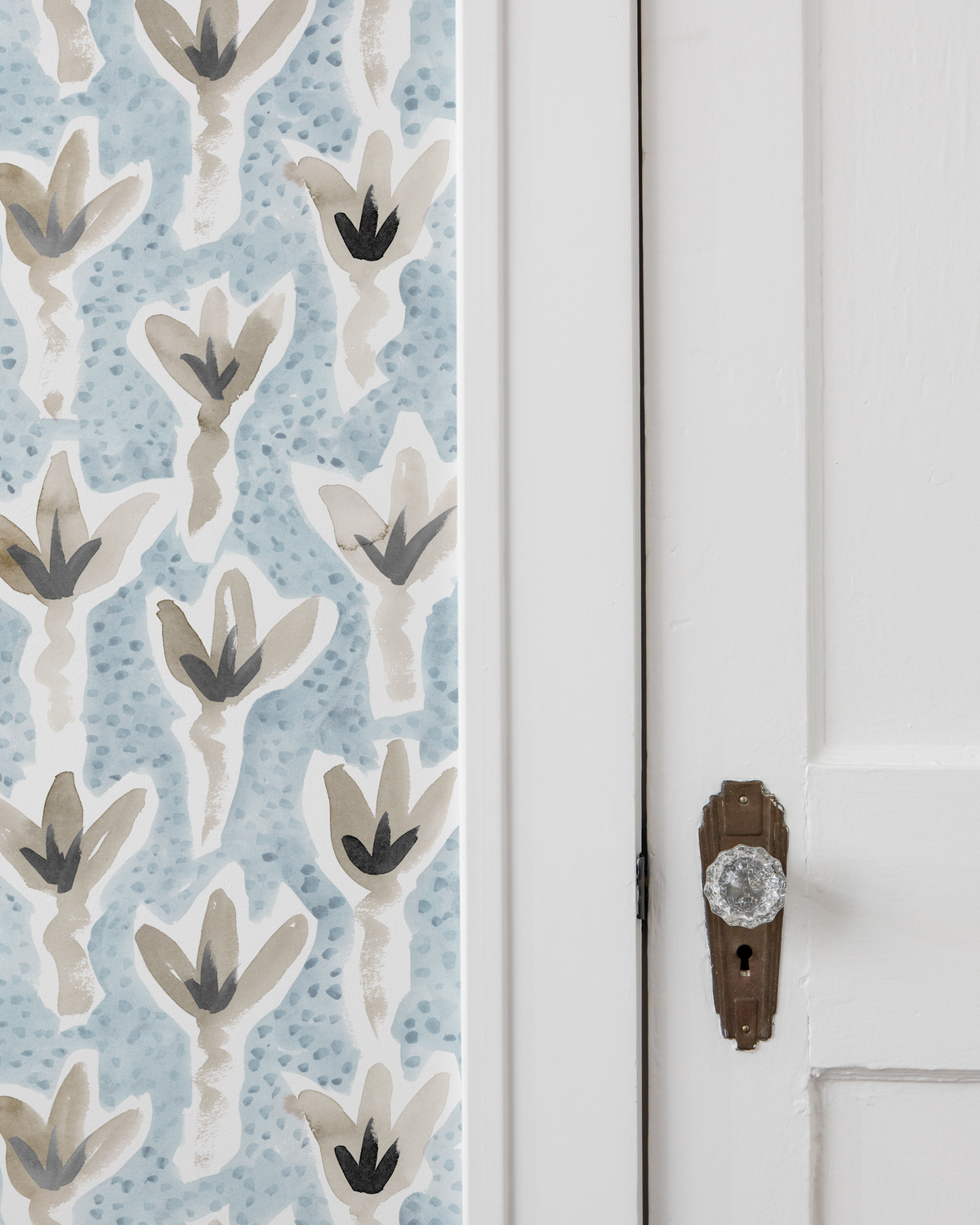 Sprigs Wallpaper in Light Blue